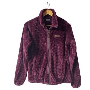 Columbia Fire Side II Sherpa Sz S Full Zip Fleece Moonvista Dark Purple Jacket
